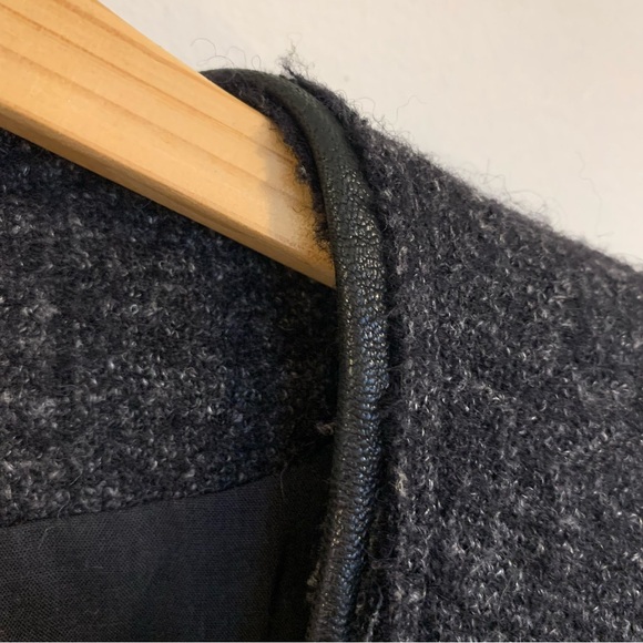 IRO Kajia Collarless Wool Tweed Jacket in Anthracite, Size 2 - Picture 9 of 10